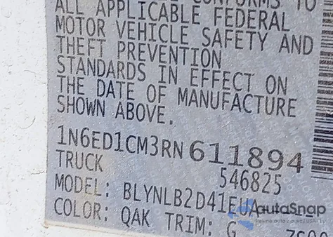 2024 Nissan Frontier King Cab Sv 4X4 from USA, damaged, VIN 1N6ED1CM3RN611894